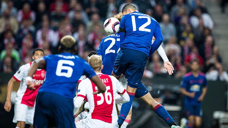 Situasi pertandingan Ajax Amsterdam melawan Manchester United dalam laga Liga Europa musim 2016/17.