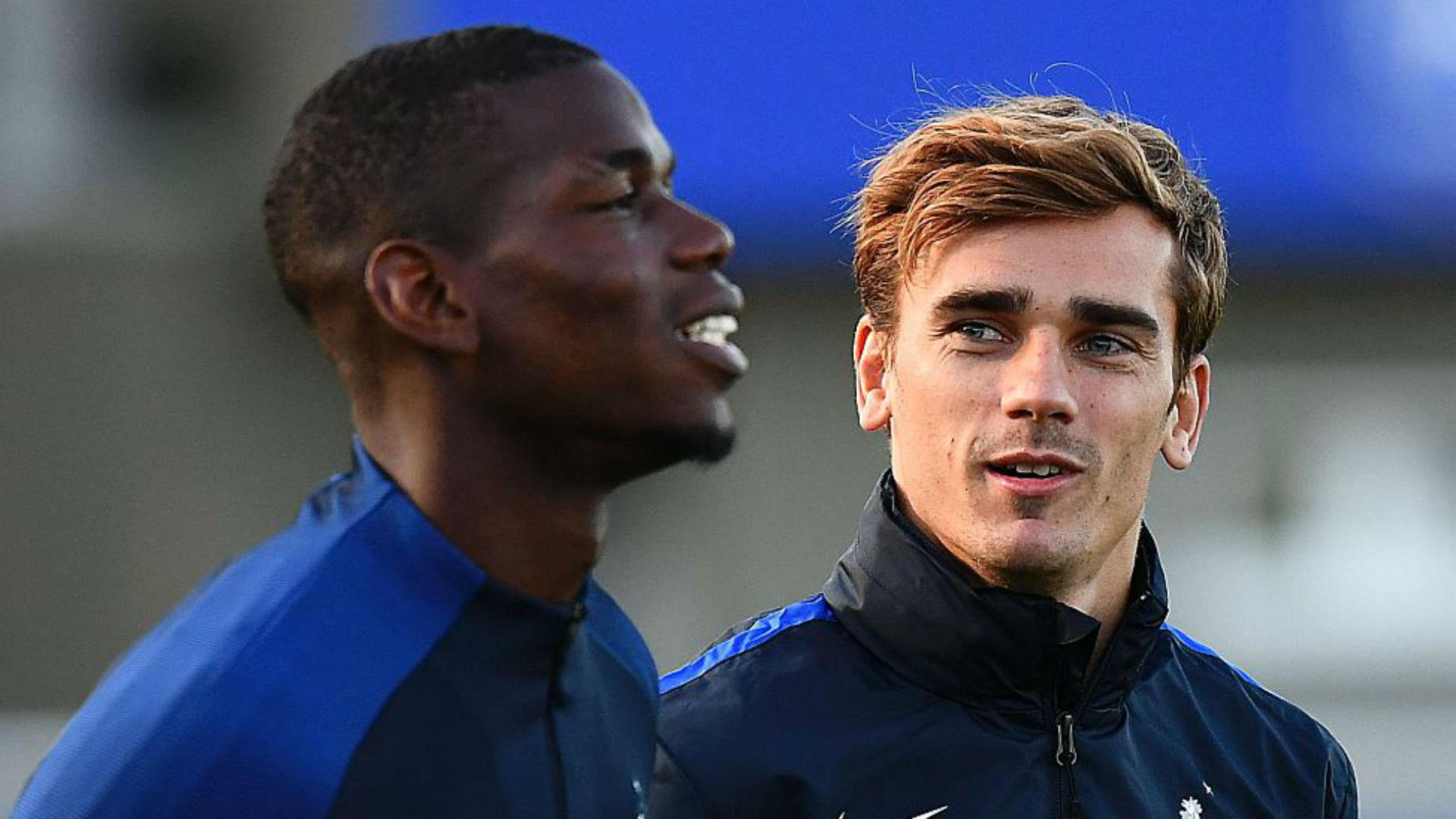 Pogba dan Griezmann dalam skuat Timnas Prancis. Copyright: Sky Sports