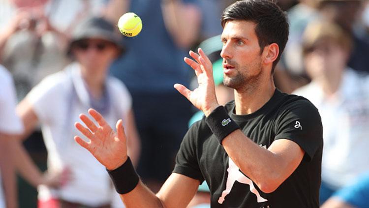 Novak Djokovic di acara Kids Day turnamen Prancis Terbuka 2017. Copyright: Tim Clayton - Corbis via Getty Images