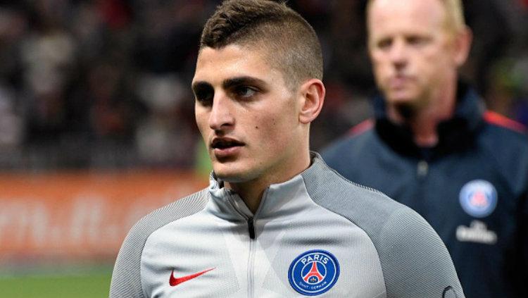 Bintang Paris Saint-Germain, Marco Verratti tutup pintu rapat-rapat terkait peluangnya hengkang ke Barcelona. Copyright: Pascal Della Zuana/Icon Sport