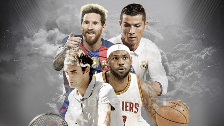Cristiano%20Ronaldo%2C%20Roger%20Federer%2C%20Lionel%20Messi%2C%20dan%20LeBron%20James.