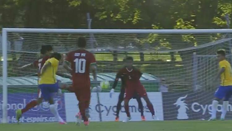 Indonesia U-19 vs Brasil U-19. Copyright: Supersoccer.tv