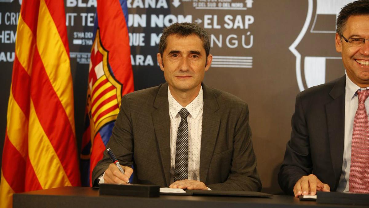 Ernesto Valverde Copyright: Twitter/FCBarcelona