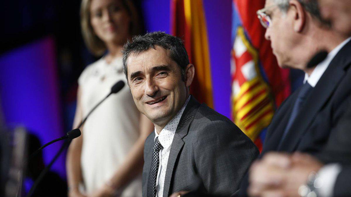 Ernesto Valverde Copyright: Twitter/FCBarcelona