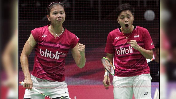 Pasangan ganda putri anyar, Greysia Polii/Apriani Rahayu. Copyright: Twitter/@badmintalk_com