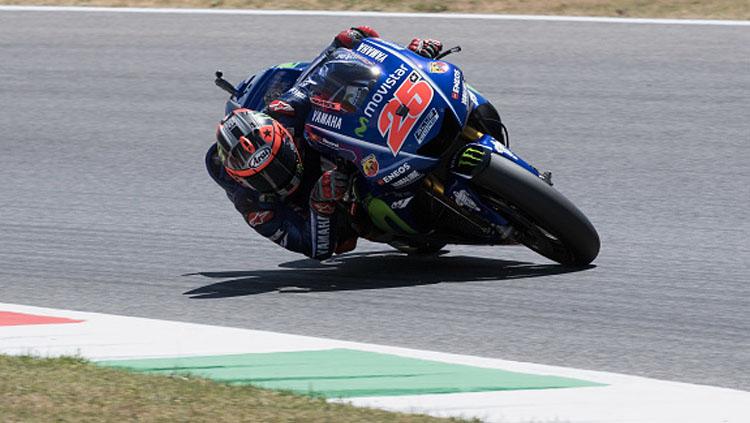 Maverick Vinales dalam lintasan balap. Copyright: Mirco Lazzari gp/Getty Images