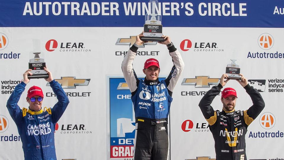 Scott Dixon, Graham Rahal  dan James Hinchcliffe. Copyright: Indosport.com