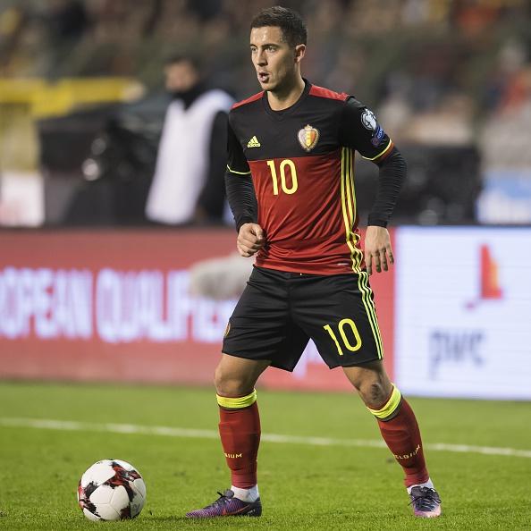 Eden Hazard ketika memperkuat Timnas Belgia. Copyright: INDOSPORT