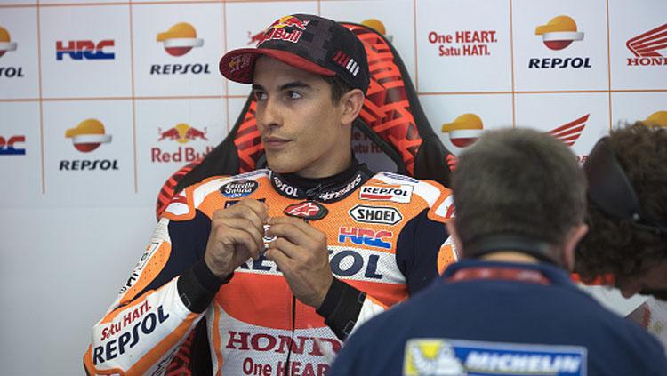 Marc Marquez usai lakukan latihan. Copyright: INDOSPORT