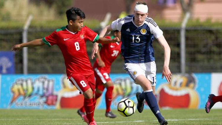 Timnas Indonesia U-19 tumbang 1-2 dari Skotlandia. Copyright: twitter.com/TournoiToulon
