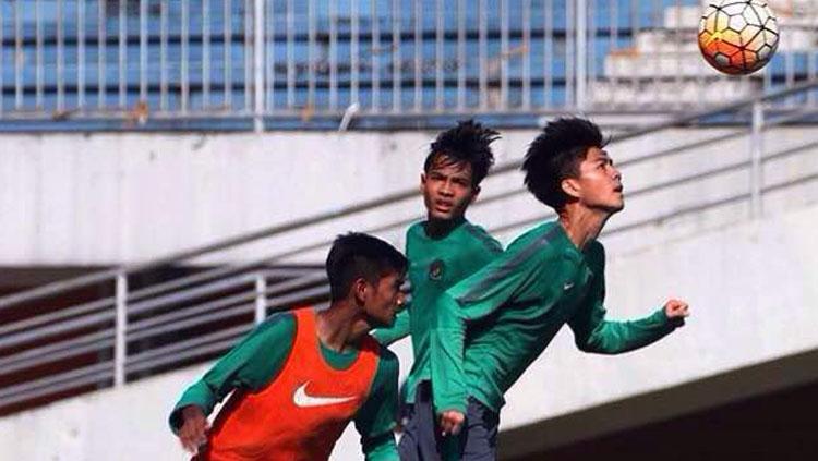 Pemain Timnas U-16 saat jalani latihan. Copyright: Istimewa