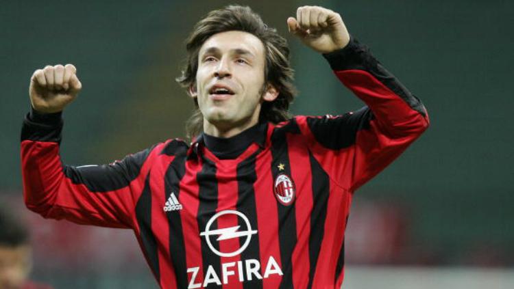 Mantan pemain AC Milan, Andrea Pirlo. Copyright: PACO SERINELLI/Stringer