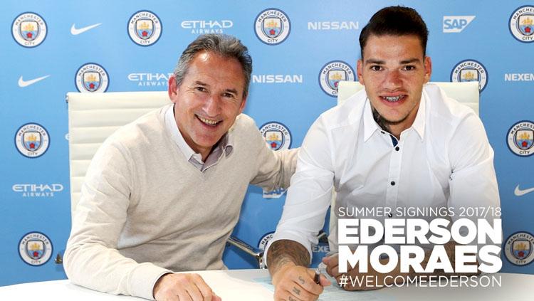 Ederson Moraes resmi gabung Manchester City. Copyright: mancity.com