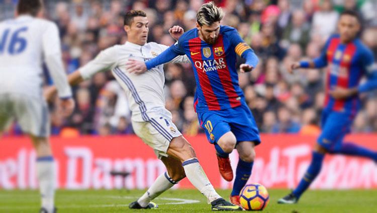 Duel Cristiano Ronaldo dan Lionel Messi. Copyright: INDOSPORT