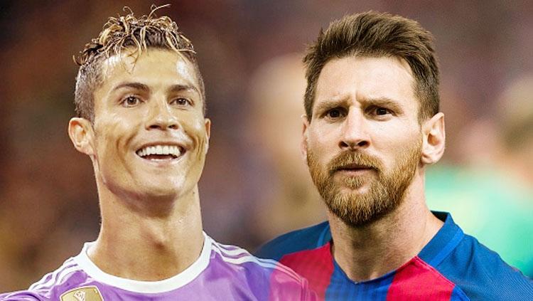 Cristiano Ronaldo dan Lionel Messi. Copyright: INDOSPORT