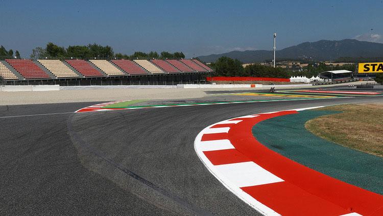 Tampilan chicane baru Sirkuit Catalunya.