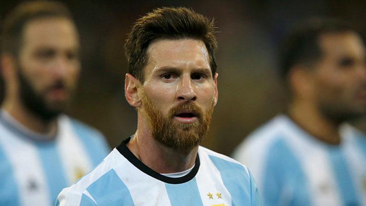 Lionel Messi saat memperkuat Argentina. Copyright: Getty Images