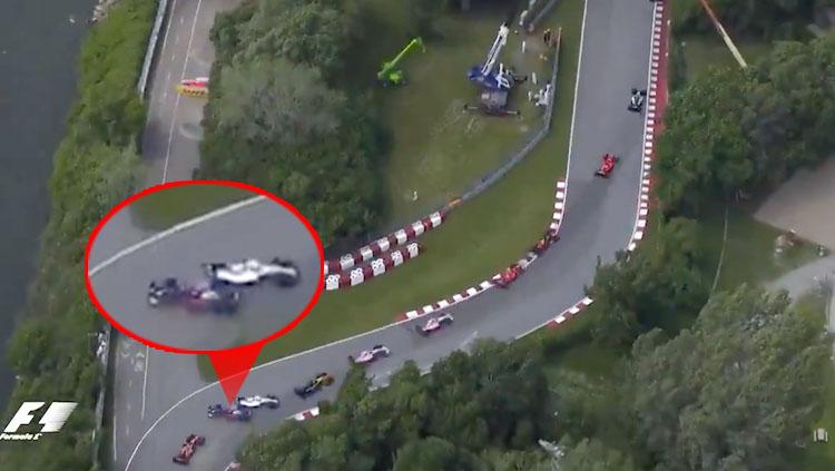 Felipe Massa saat mengalami kecelakaan. Copyright: streamable