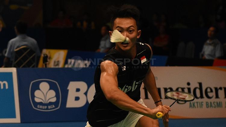Ihsan Maulana Mustofa di Indonesia Open 2017.