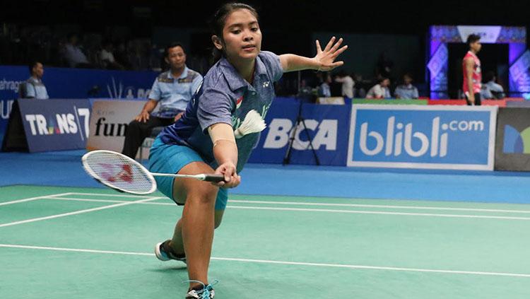 Gregoria Mariska di babak kualifikasi Indonesia Open 2017. Copyright: PBSI.