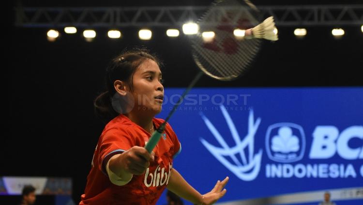 Gregoria Mariska di babak pertama Indonesia Open 2017. Copyright: Herry Ibrahim/INDOSPORT