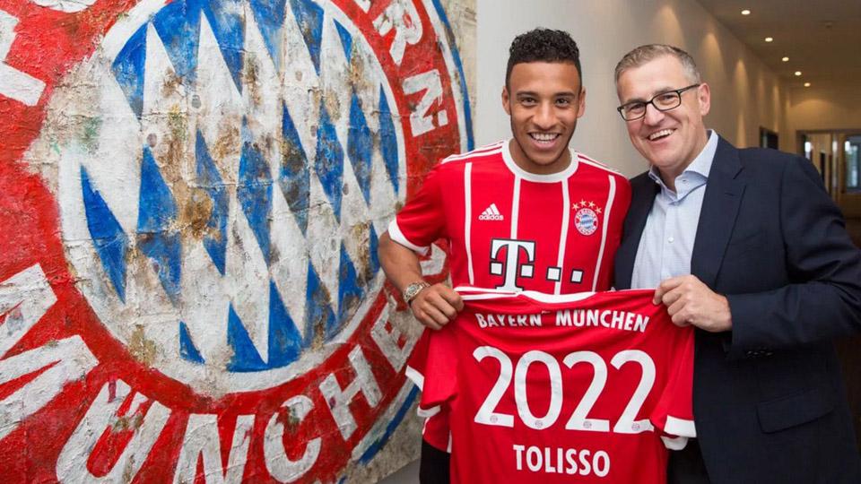 Corentin Tolisso dikontrak Bayern Munchen hingga tahun 2022. Copyright: Twitter Bayern Munchen