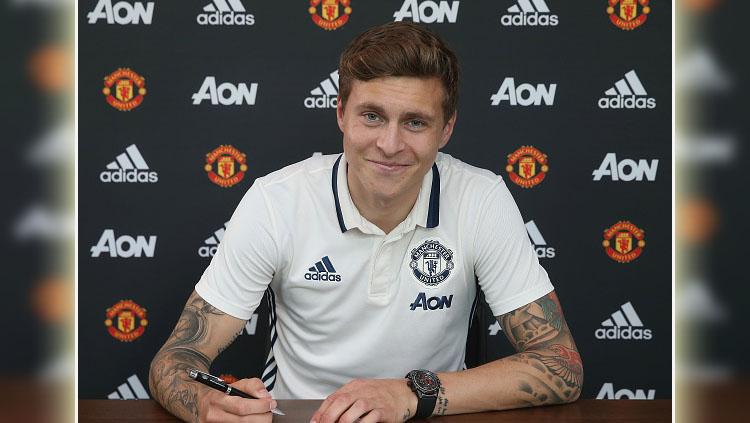 Pemain belakang Manchester United, Victor Lindelof. Copyright: Getty Images