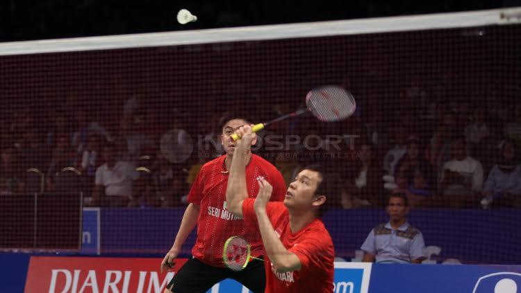 Hendra Setiawan dan Tan Boon Heong Copyright: Herry Ibrahim/Indosport.com