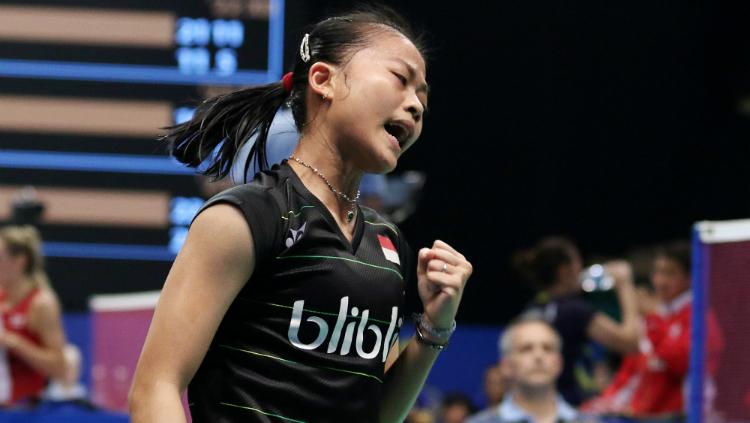 Fitriani di babak kedua Indonesia Open 2017. Copyright: PBSI