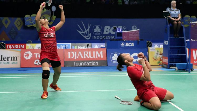 Anggia Shitta Awanda/Ni Ketut Mahadewi Istarani di perempatfinal Indonesia Open 2017.