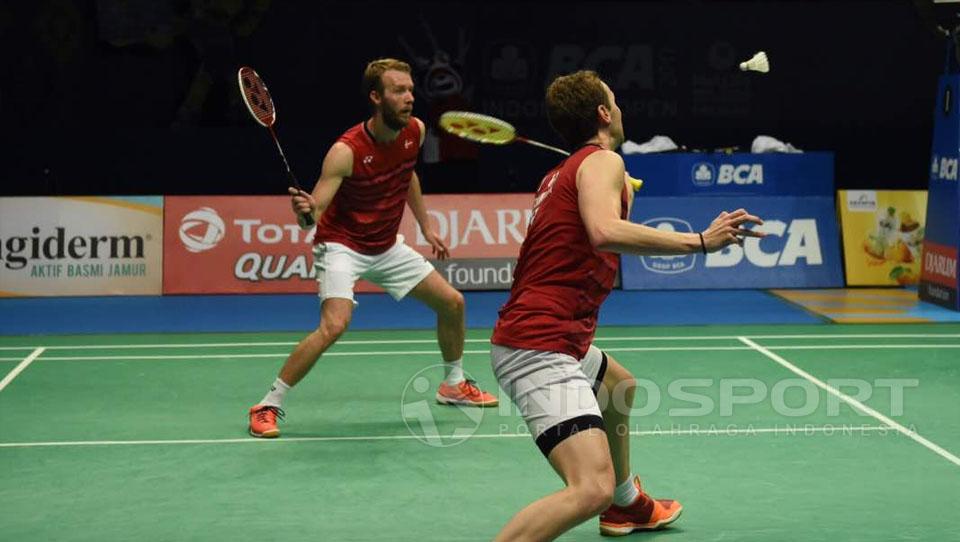 Mathias Boe dan Carsten Mogensen Copyright: Herry Ibrahim/Indosport.com