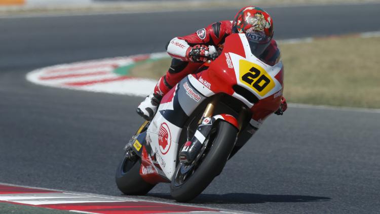 Dimas Ekky di kualifikasi Catalunya. Copyright: Astra Honda Racing Team