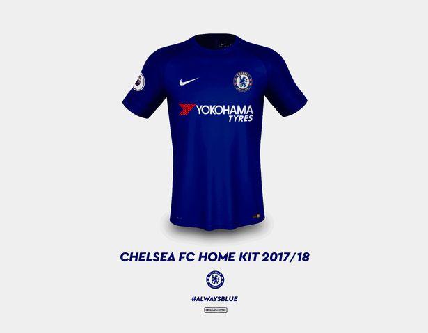 Jersey home Chelsea 2017/18. Copyright: Mirror