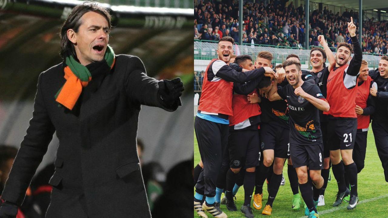 Filippo Inzaghi berhasil membawa Venezia menjuarai Lega Pro A dan lolos ke Serie B Italia. Copyright: 