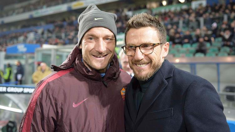 Eusebio Di Francesco dan Francesco Totti. Copyright: ITA Sport Press