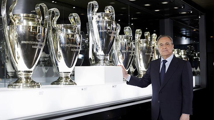 Florentino Perez kembali jadi presiden Real Madrid hingga 2021. Copyright: INDOSPORT