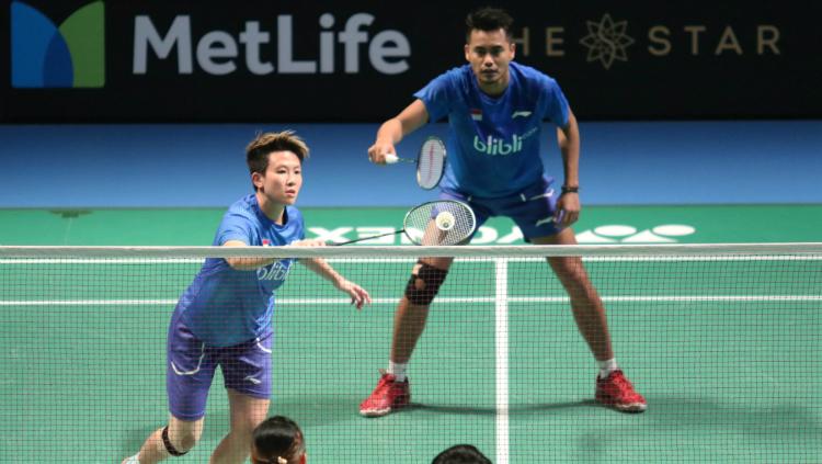 Tontowi Ahmad/Liliyana Natsir di babak pertama Australia Open 2017. Copyright: Humas PBSI