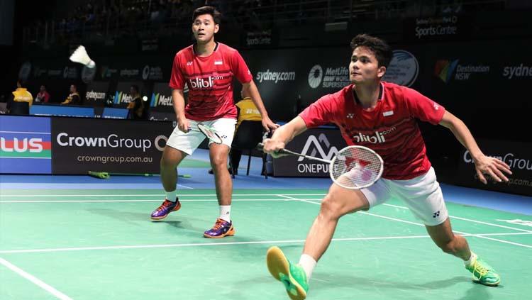 Angga Pratama dan Ricky Karanda Suwardi (Australia Open Super Series 2017) Copyright: Humas PBSI