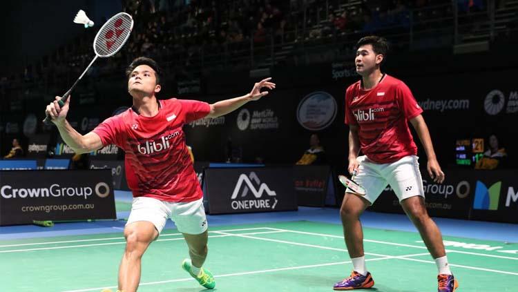 Angga Pratama dan Ricky Karanda Suwardi (Australia Open Super Series 2017). Copyright: Humas PBSI