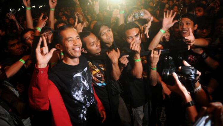 Presiden Joko Widodo hadir di event musik Rock in Solo tahun 2011. Copyright: solopos.com