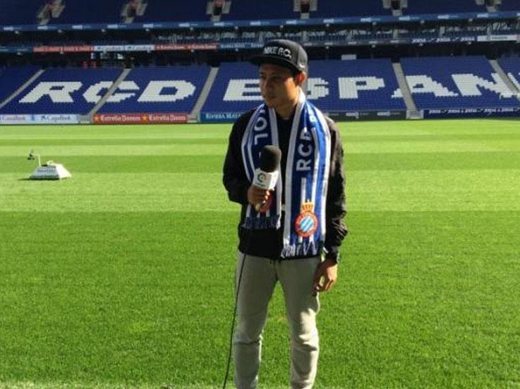 Evan Dimas ketika berada di Espanyol. Copyright: Espanyol
