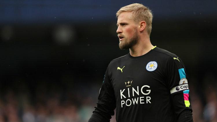 Kiper Leicester City, Kasper Schmeichel. Copyright: Matthew Ashton - AMA/Getty Images