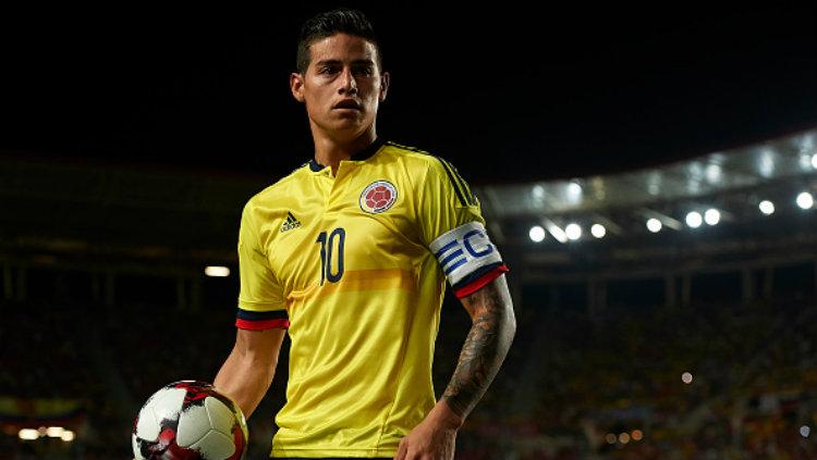 Gelandang Timnas Kolombia, James Rodriguez. Copyright: Manuel Queimadelos Alonso/Getty Images