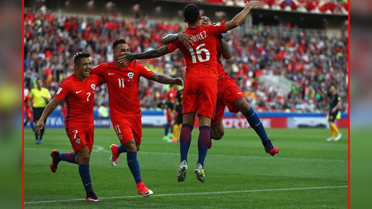Timnas Chile susul Jerman ke semifinal Piala Konfederasi 2017. Copyright: INDOSPORT