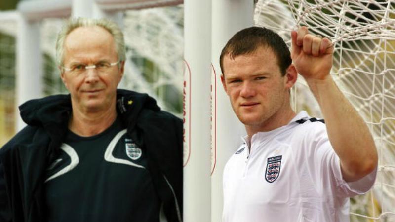 Rooney dan Sven-Goran Eriksson ketika membela Timnas Inggris. Copyright: INDOSPORT