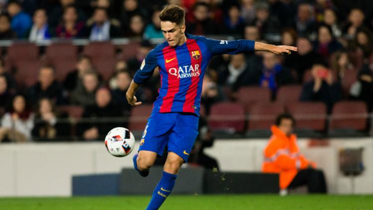 Gelandang tengah Barcelona, Denis Suarez. Copyright: Indosport