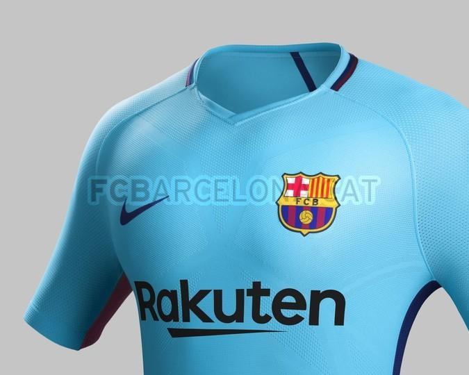 Tampilan jersey tandang Barcelona musim 2017-18. Copyright: fcbarcelona.com