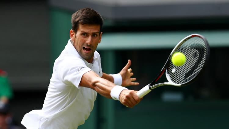 Novak Djokovic di babak pertama Wimbledon 2017. Copyright: INDOSPORT