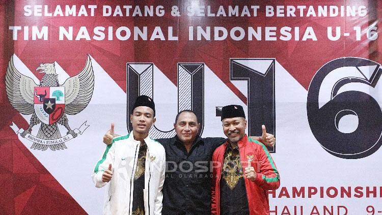 Edy Rahmayadi saat melepas Timnas U-16. Copyright: Herry Ibrahim/Indosport