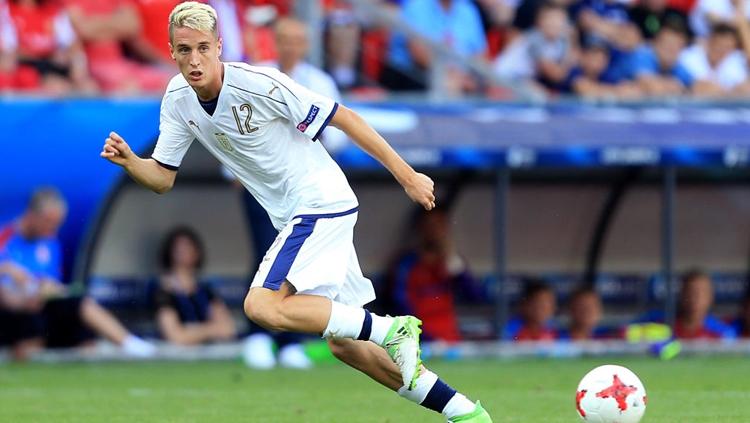 Andrea Conti berkostum Tim Nasional Italia. Copyright: GETTYIMAGES